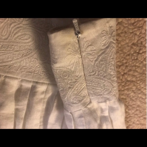 SOLD- Ralph Lauren Linen Pleated Skirt - Picture 7 of 7